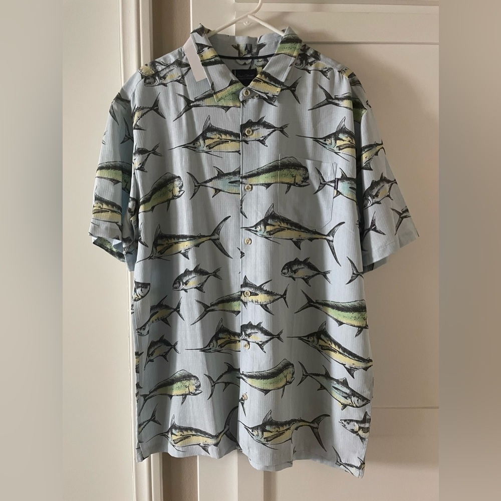 Jack O’Neill Collection Tropical Hawaiian Fishing Shirt Size XL